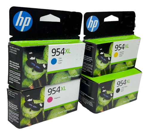 Pack 4 Cartuchos Hp 954 Xl Originales Nuevos Negro + Colores