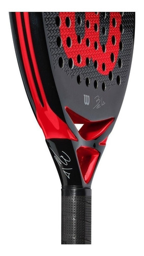 Paleta de pádel Wilson Bela Team 2020 - 2021 color negro/rojo