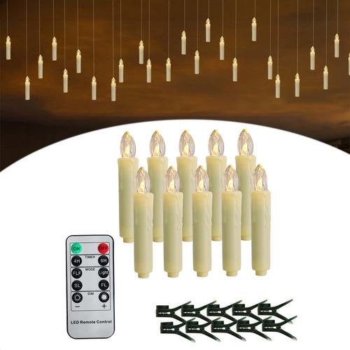 Velas Cónicas Led Para Ventana, Centros De Mesa De Navidad,