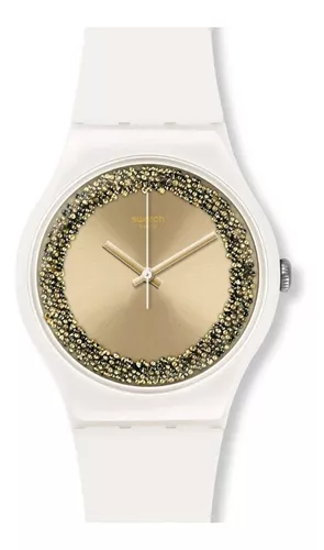 Relojes Swatch Reloj Contrasted Simplicity Dorado Color del fondo Plateado