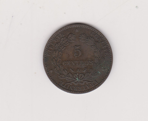 Moneda Francia 5 Centimes Año 1890 A Excelente