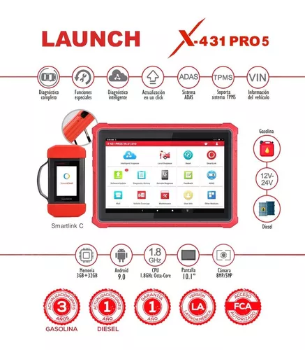 Scanner Launch X431 Pro 5 Diagnostico Dual