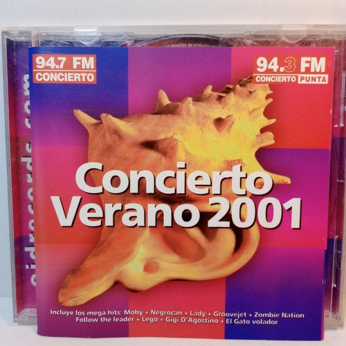 Concierto Fm 94.7 Verano 2001 Cd, Moby Lego Gigi D'agostino