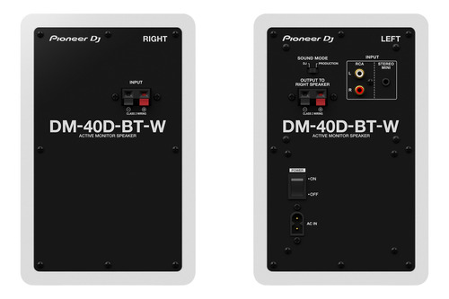 Monitores Pioneer Dj Dm-40d-bt Activo Bluetooth Blancos