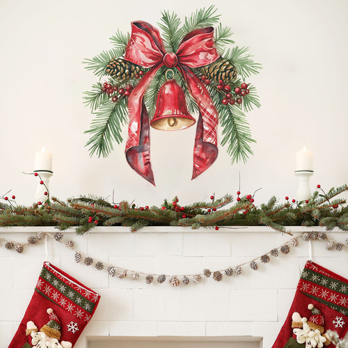 Pegatinas En Forma De Piña Con Forma De Lazo Navideño En For