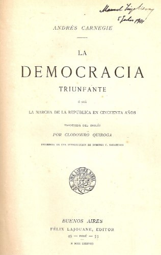 La Democracia Triunfante - Andres Carnegie