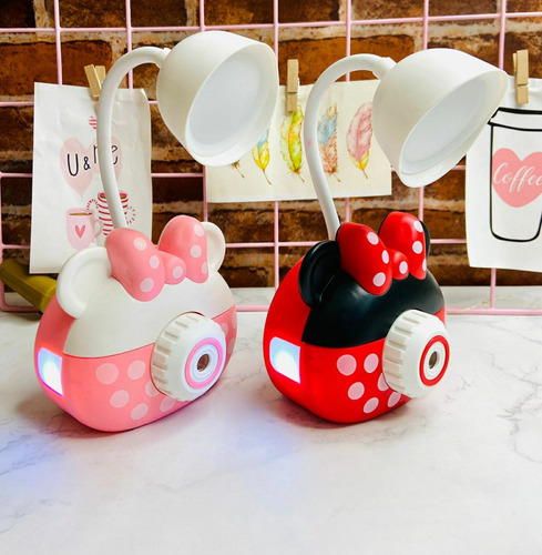 Lampara De Luz Led Flexible Recargable Sacapuntas Minnie