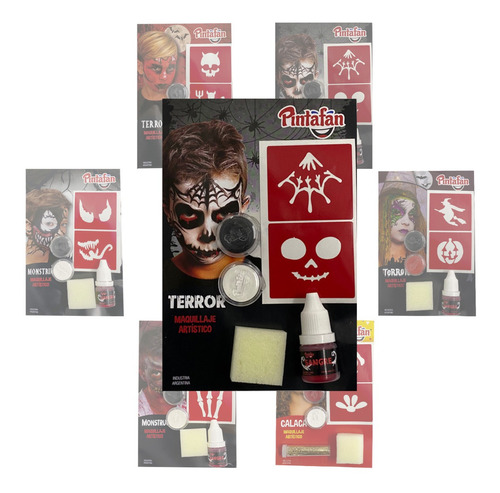 Kit Maquillaje Artistico 2 Pinturas Muertos Halloween Brujas