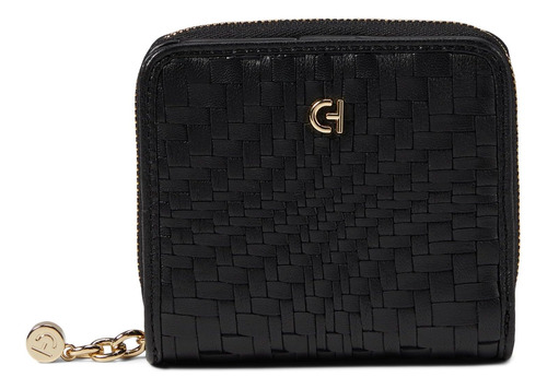 Cole Haan Genevieve Weave Essential Wallet Negro Tejido