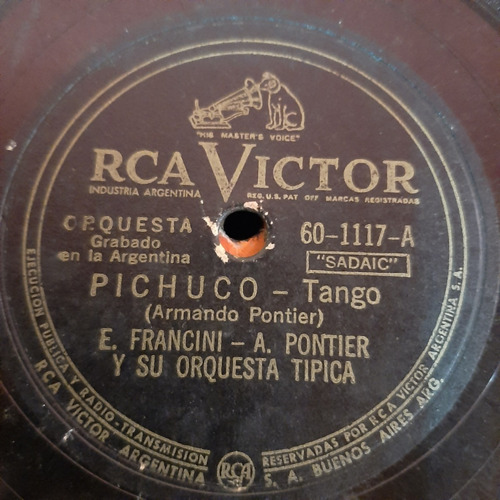 Pasta Francini Pontier Rca Victor C137