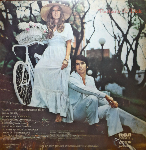 Lp Barbara Y Dick (amame...me Gusta Amanecer En Ti) (Usado)