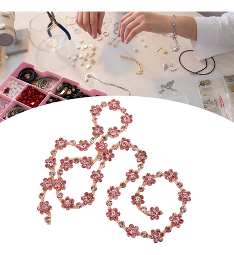 Cadena De Flores Con Apliques De Diamantes De Imitación De 1