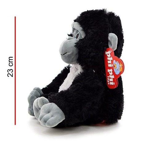 Peluche Mono Con Ojos De Vidrio 23 Cm. Original Phi Phi Toys