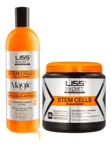 Kit Alisado Liss Expert Máscara + Shampoo Magic 1000ml