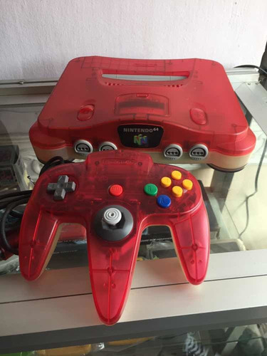 Consola Nintendo 64 Clear Red Rojo Transparente Japonesa N64