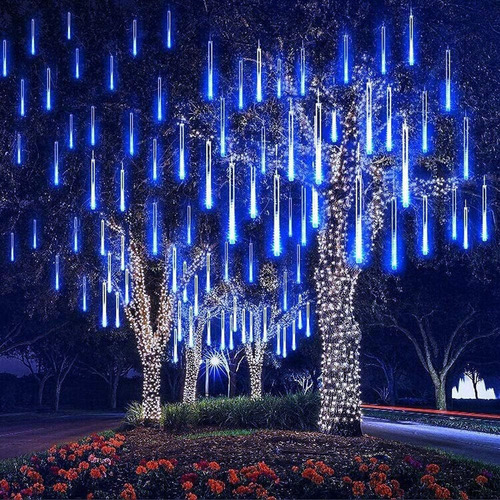 Luces De Lluvia De Meteoritos Luces Navideñas Al Aire Libre