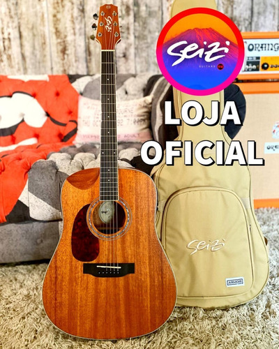 Violão Seizi Akira Half Cutaway Lefty Mahogany Satin Com Bag