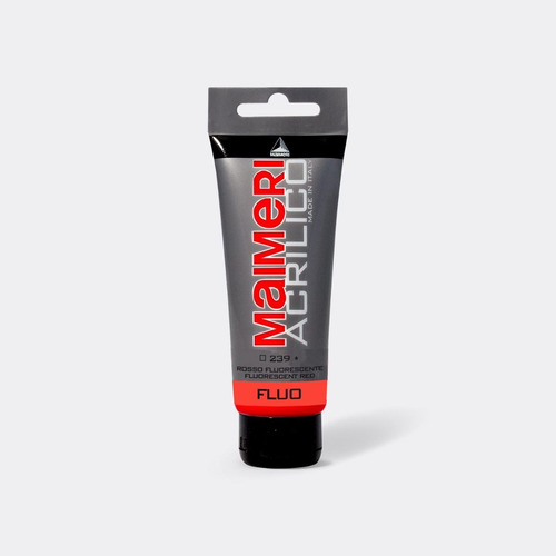 Tinta Acrilica Maimeri Acrilico 239 Fluorescent Red 200ml