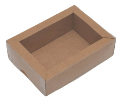 10 Caixas Com Borda 1,5cm (11x15x4cm) Para 6 Docinhos Kraft