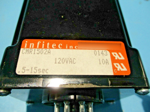 New Infitec Cmr1502a Timing Relay 120v 8 Pin Ccg