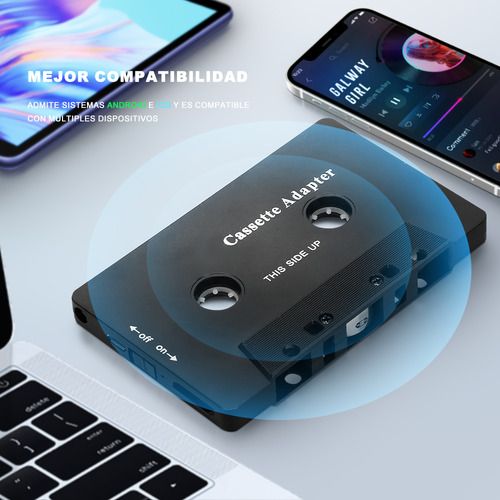 Adaptador Convertidor De Casete Bluetooth Para Coche Bomge