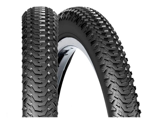 Imagem 1 de 2 de Par Pneu Bicicleta Aro 26 X 2.00 Paco Thunder Preto Bike