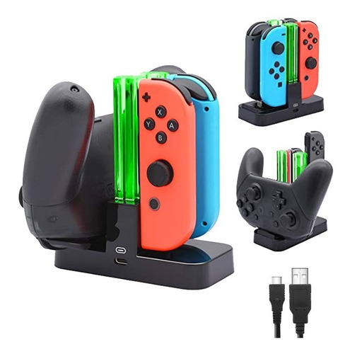 Estación De Carga Joycons Y Mando Pro Controller Switch