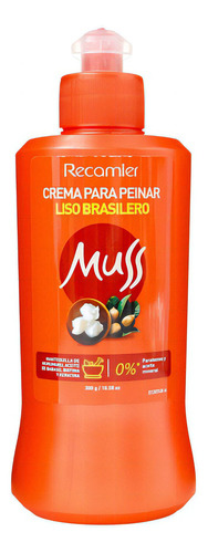Crema Para Peinar Muss Liso Brasilero - Biotina, Keratina