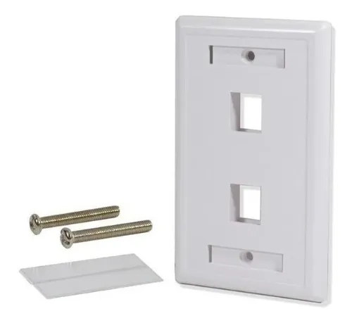 comprar Faceplate Cat 5\u002F6  Rj45 1, 2, 3 Y 4 Puertos - Caja X 25 Unid