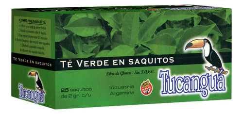 Té Verde Tradicional Tucanguá - 100% Natural Y Saludable -