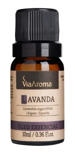 Óleo Essencial Lavanda 10ml 100% Puro Natural Via Aroma