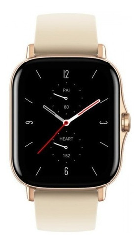 Smartband Amazfit Fashion GTS 2 1.65" caja de aleación de aluminio desert gold, malla desert gold de silicona A1969