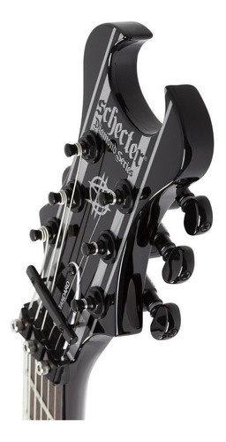 Imagen 6 de 6 de Guitarra eléctrica Schecter Synyster Standard de caoba gloss black with silver pin stripes brillante con diapasón de ébano