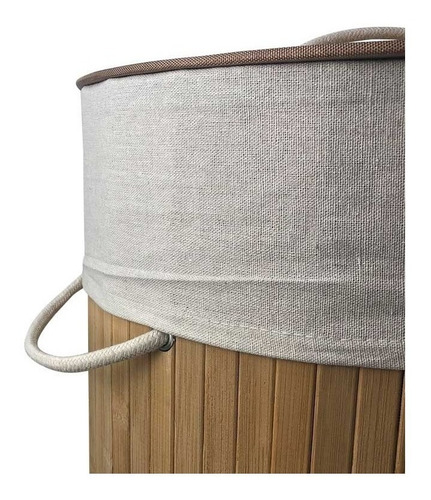 Imagen 5 de 6 de Cesto Organizador Ropa Sucia Bambu Tapa Ropa Envio Gratis