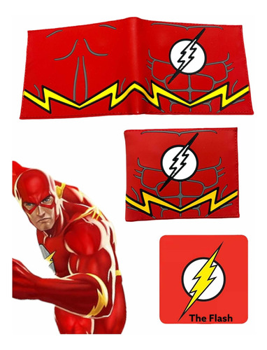 Billetera Flash Tu Héroe Favorito De Marvel Comics Única