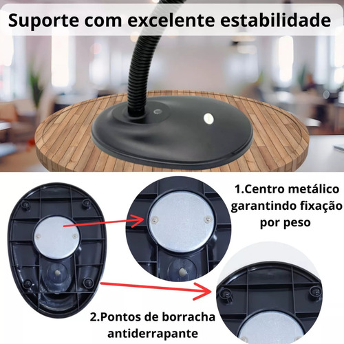 Impressora Térmica 80mm + Leitor Código Barras 1d + Suporte Cor Preto
