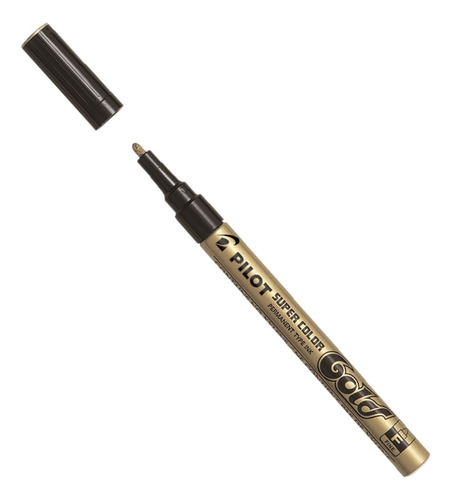 Marcador Metalizado Fino Gold Pilot