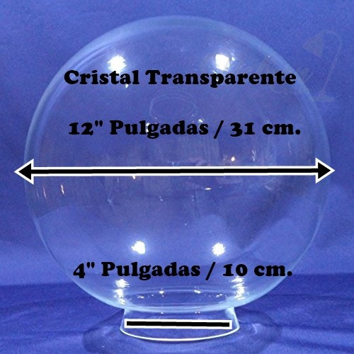 Globo De Vidrio 12 PuLG Cristal Transparente Postes De Luz 