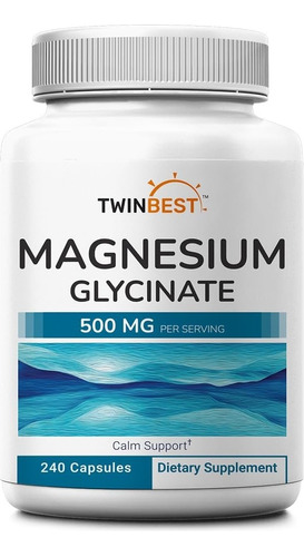 Glicinato De Magnesio 500 Mg X 240 Cápsulas Original Eeuu