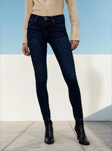Jeans Tiro Alto De Dama Zara The Mid Waist Skinny
