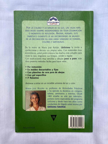 Libro Velas Para Toda Ocasión Utilísima De María José Roldán
