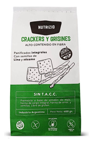 Premezcla Para Crackers Y Grisines Nutrizio Sin Tacc X 400 G