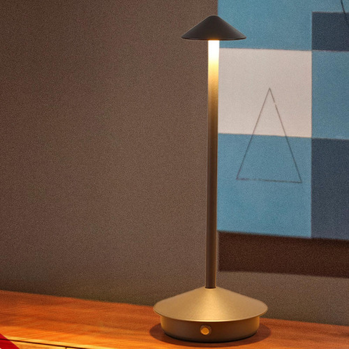 Lámpara De Mesa De Noche Led Luz De Noche Negro 11x35cm