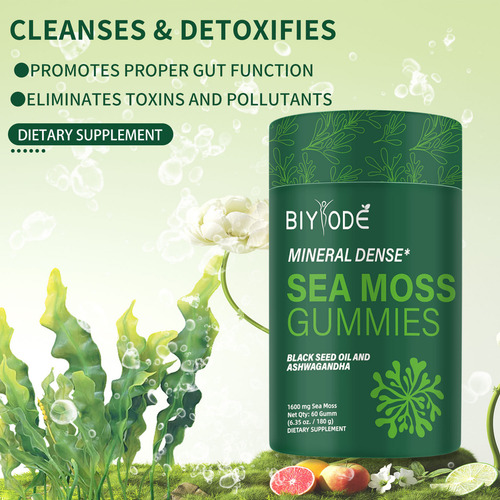 Gummies Elfleaf Algas Marinas Irlandesas (1600mg) promueven la producción de colágeno estimula el sistema inmunológico