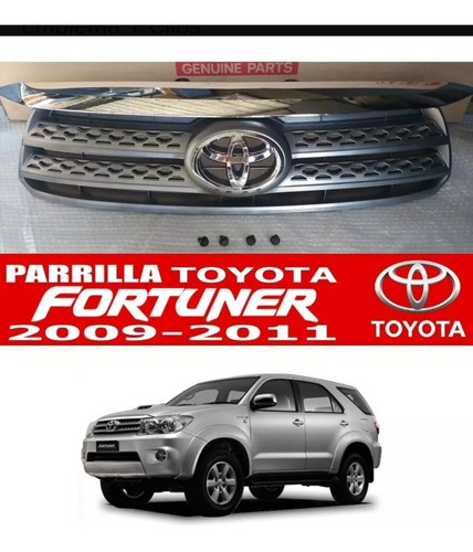 Parrilla Toyota Fortuner 2009 Al 2011. Original Con Cromado 