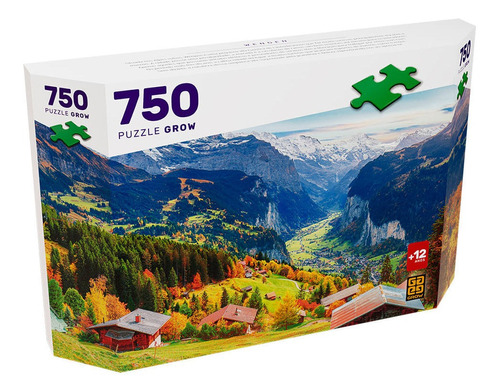 Puzzle 750 Peças Panorama Wengen Grow