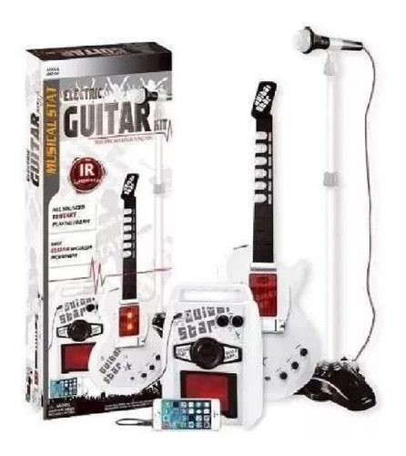 Guitarra Electrónica Juguete Con Karaoke Micrófono Y Mp3 