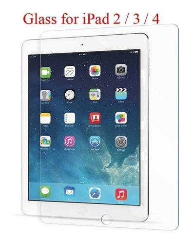 Glass Protector Compatible Con iPad 2 3 4 C/kit Instalación