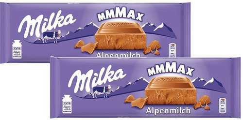 Kit 2 Chocolate Milka Alpine Milk Tradicional 270g