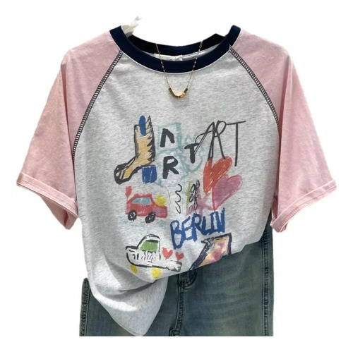 Camiseta De Algodón De Talla Grande Para Mujer, Ropa Casual